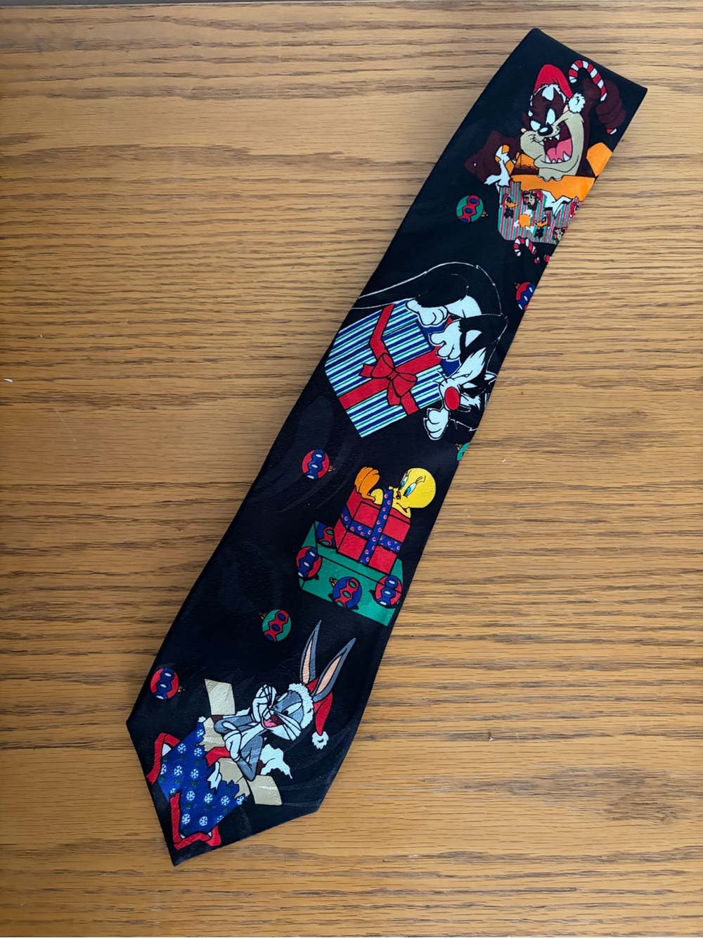 Vintage 90s Looney Tunes Mania Christmas Necktie